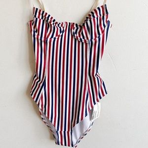 AA RED WHITE AND BLUE ONE PIECE SWIM SUIT